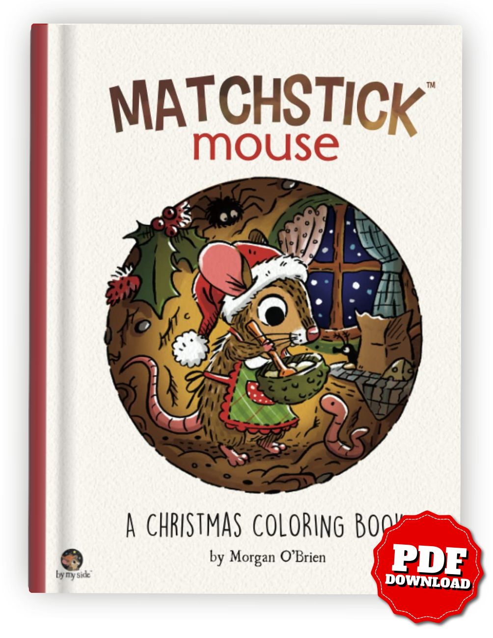 Matchstick Mouse – Christmas Coloring Book (Printable PDF & iPad Version)