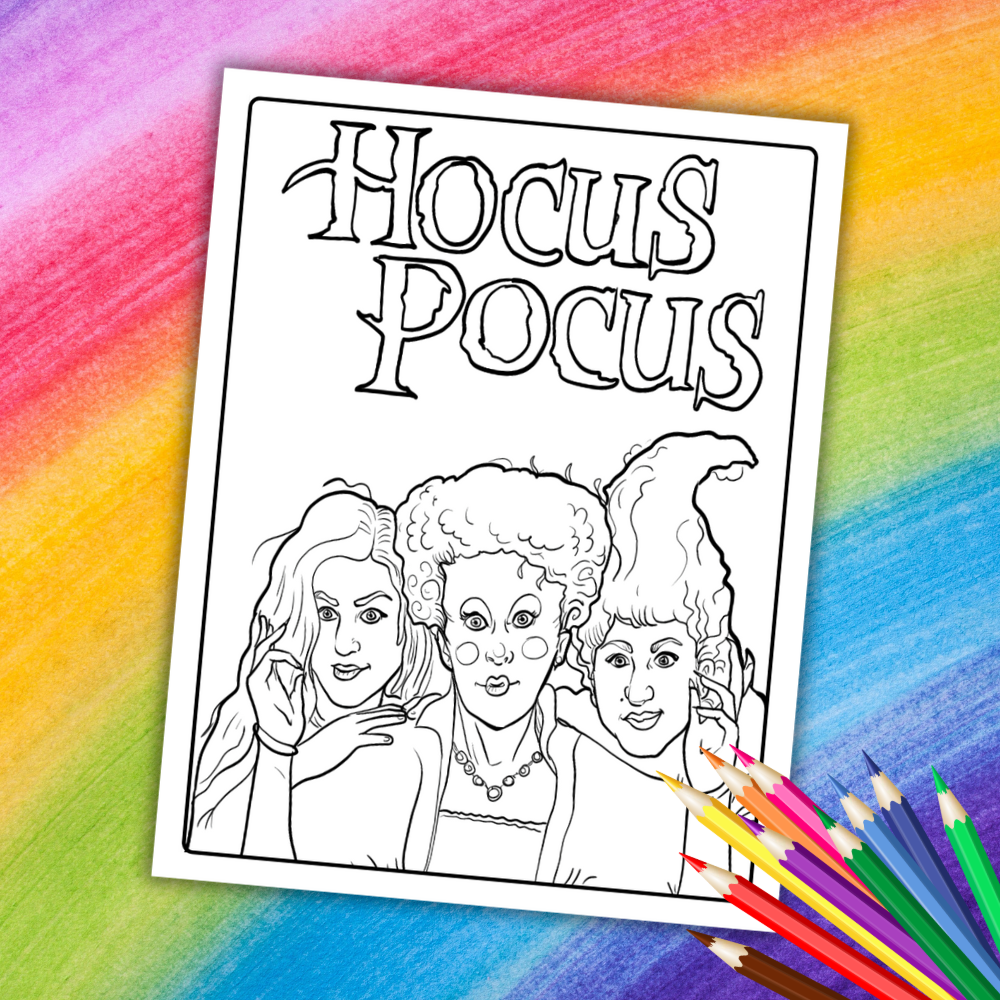 Hocus Pocus Coloring Pages | 26 Printable Halloween Sheets for Kids & Adults
