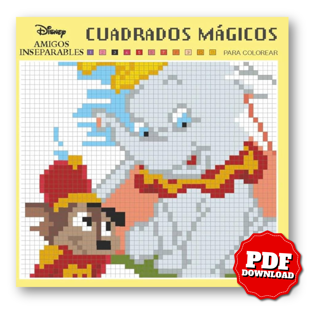 Disney Best Buddies – Mystery Squares Pixel Art Coloring Book
