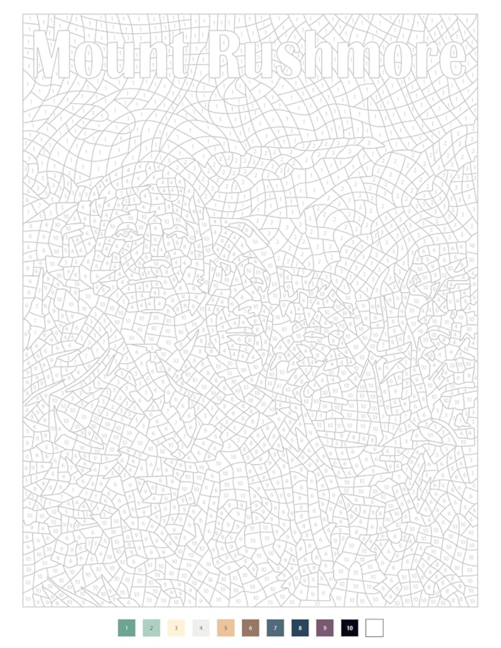 American National Parks Mystery Coloring Book PDF – 40 Color by Number Pages | Nature & Landscape Coloring