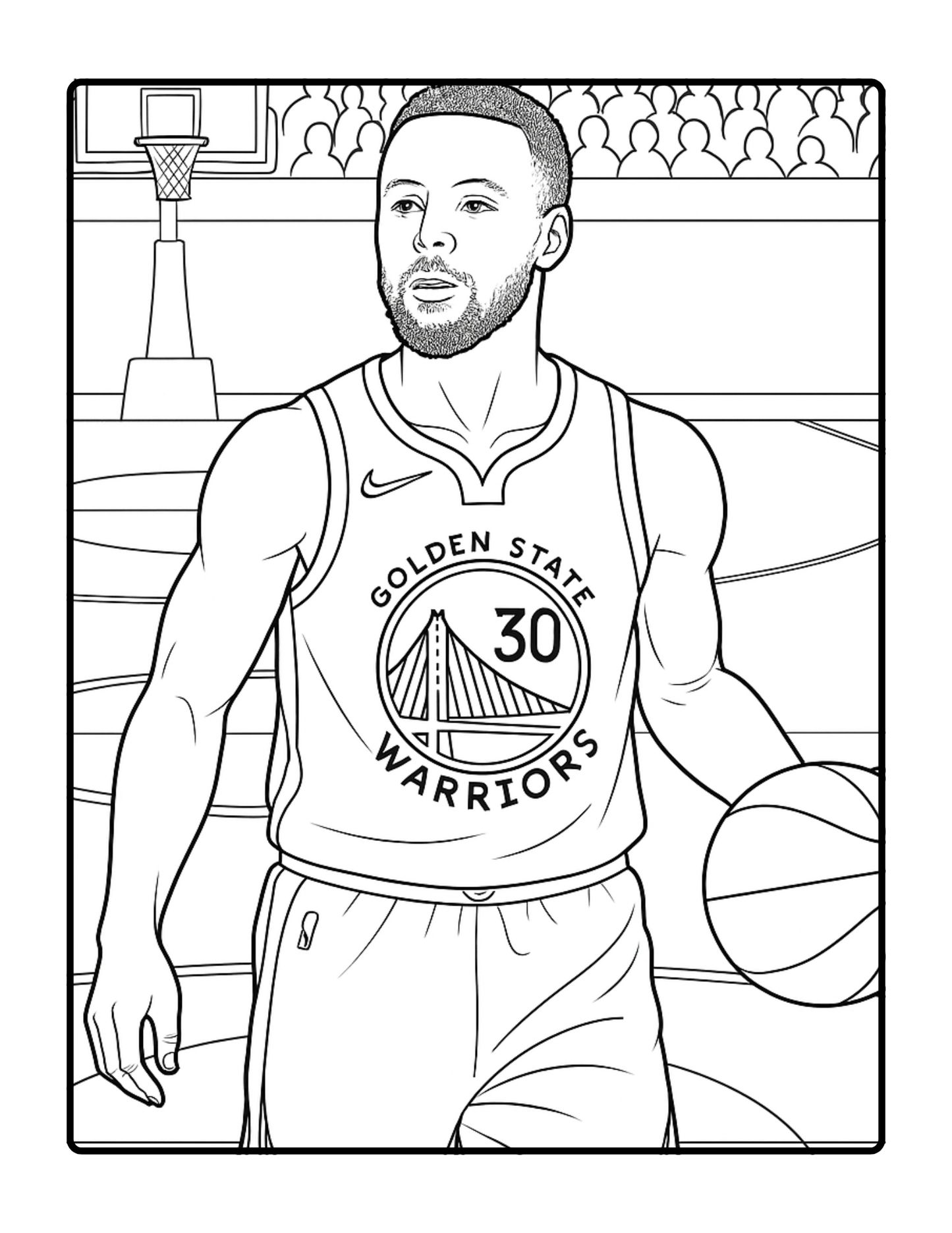 CURRY Coloring Book | Basketball Edition | Printable PDF