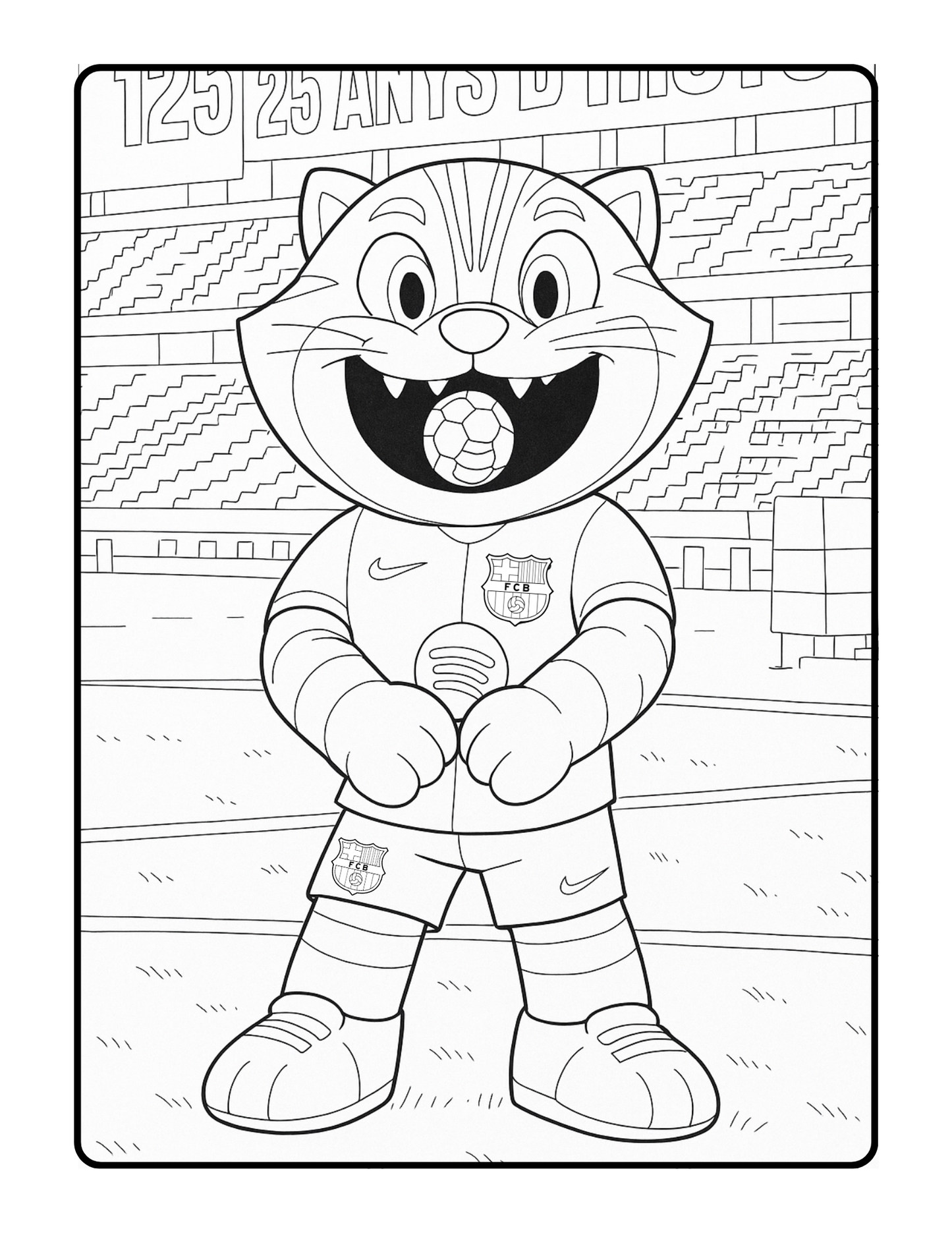 FC Barcelona Coloring Book | Printable PDF for Football Fans