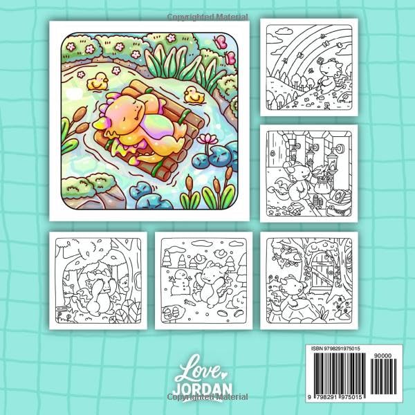 Spend the Day with Dragon: A Cute & Cozy Coloring Book for Adults and Teens Featuring Whimsical Scenes, Relaxing Moments, and Fantasy Fun for Stress Relief