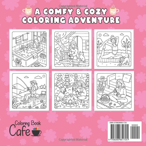 Cozy Glow: Cute Coloring Book for Adults and Teens with Adorable Girls in Relaxing Hygge-Inspired Scenes for Stress Relief and Self-Care