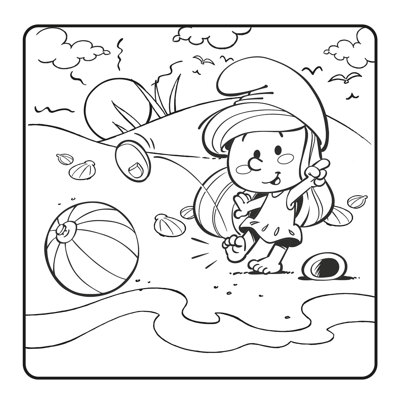 Smurfs Cozy Coloring Book | Cute Cartoon Coloring Pages | Printable PDF Coloring Book for Adults & Teens | Instant Digital Download