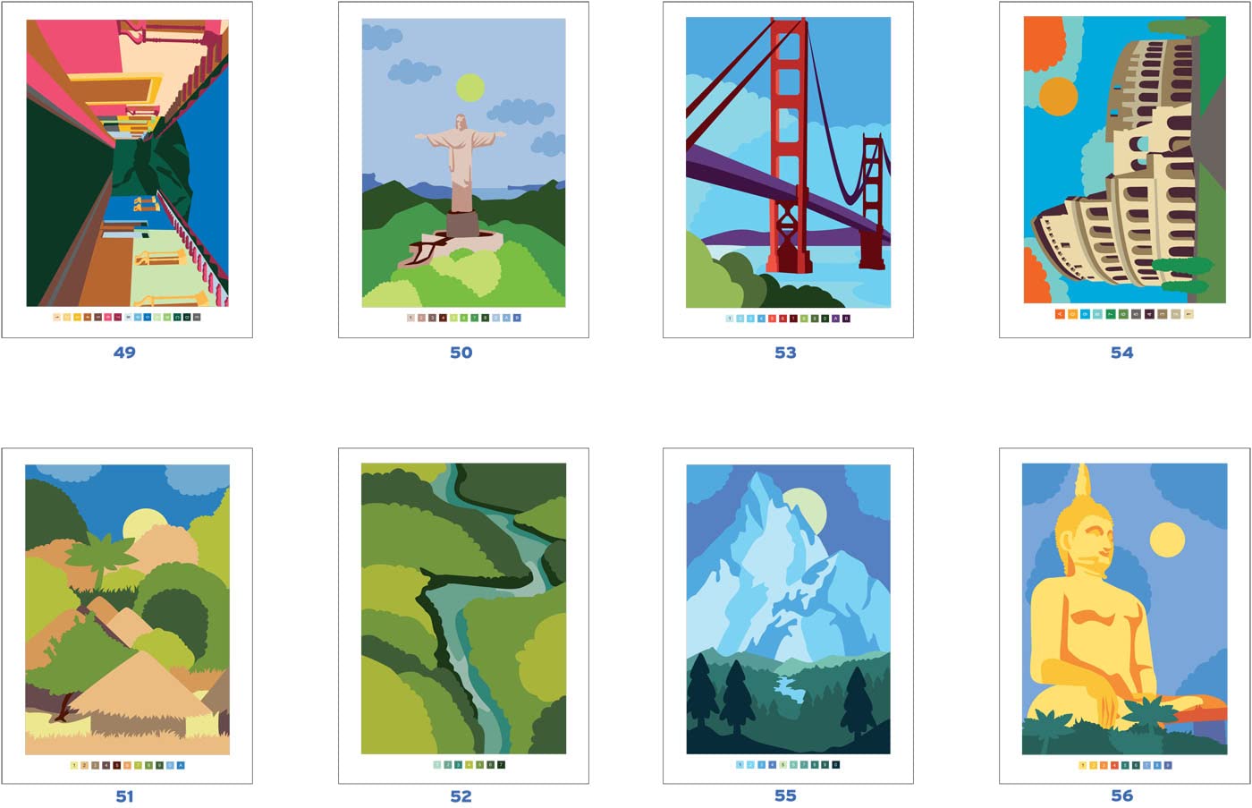 Mystery Coloring – Around the World | Color by Number & Letter Reveal