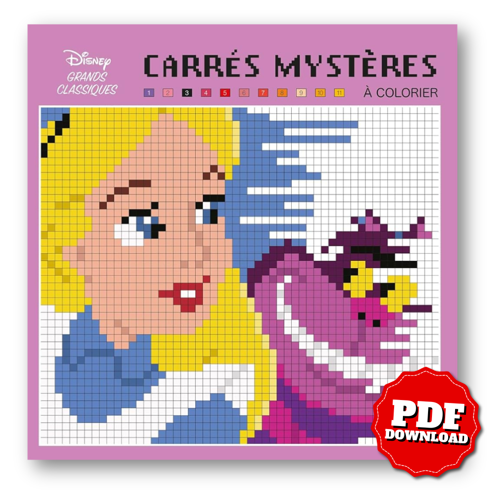 Disney Greatest Classics – Mystery Squares Pixel Art Coloring Book