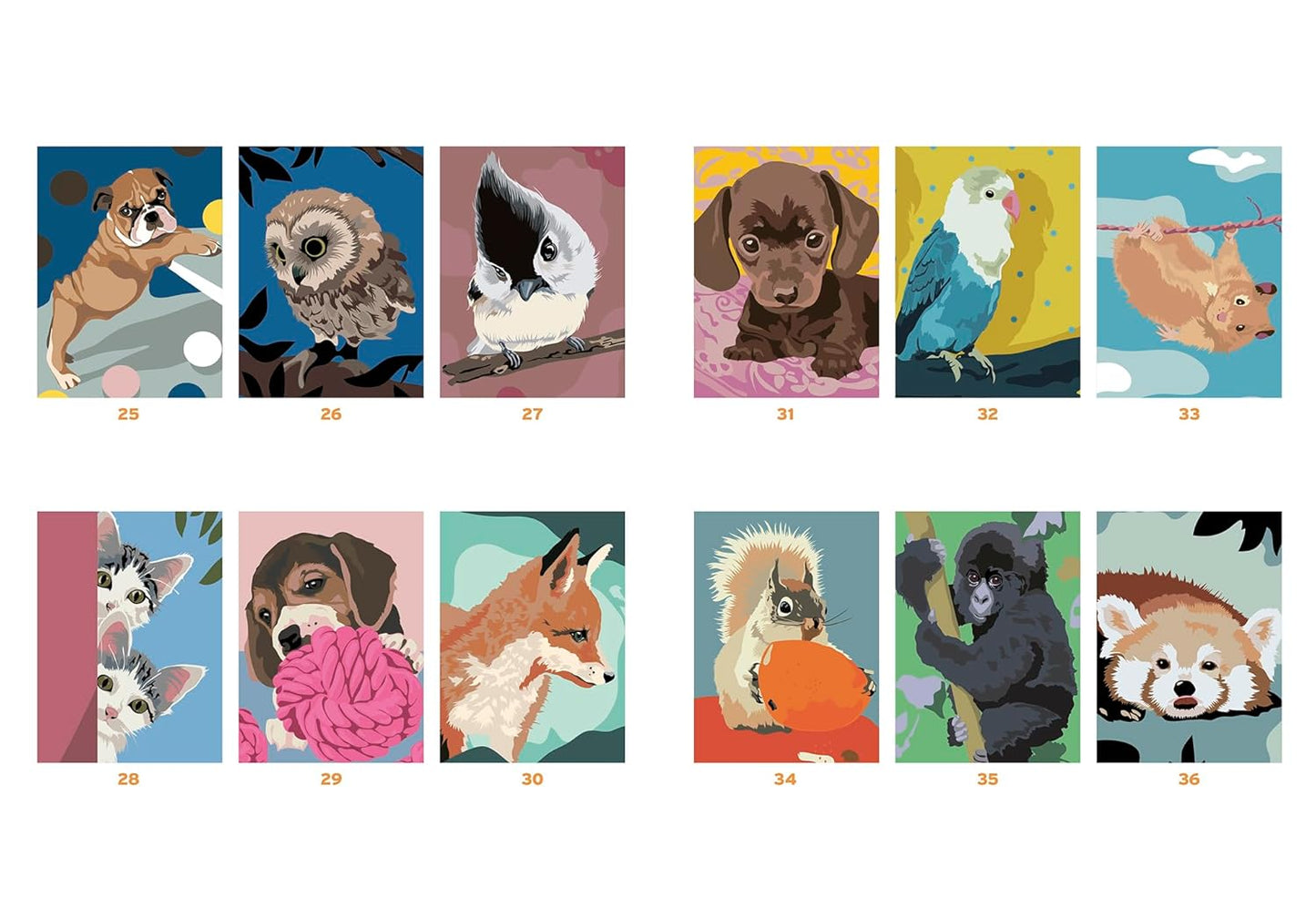 Mystery Color-by-Number – Adorable Animals Coloring Book (PDF)