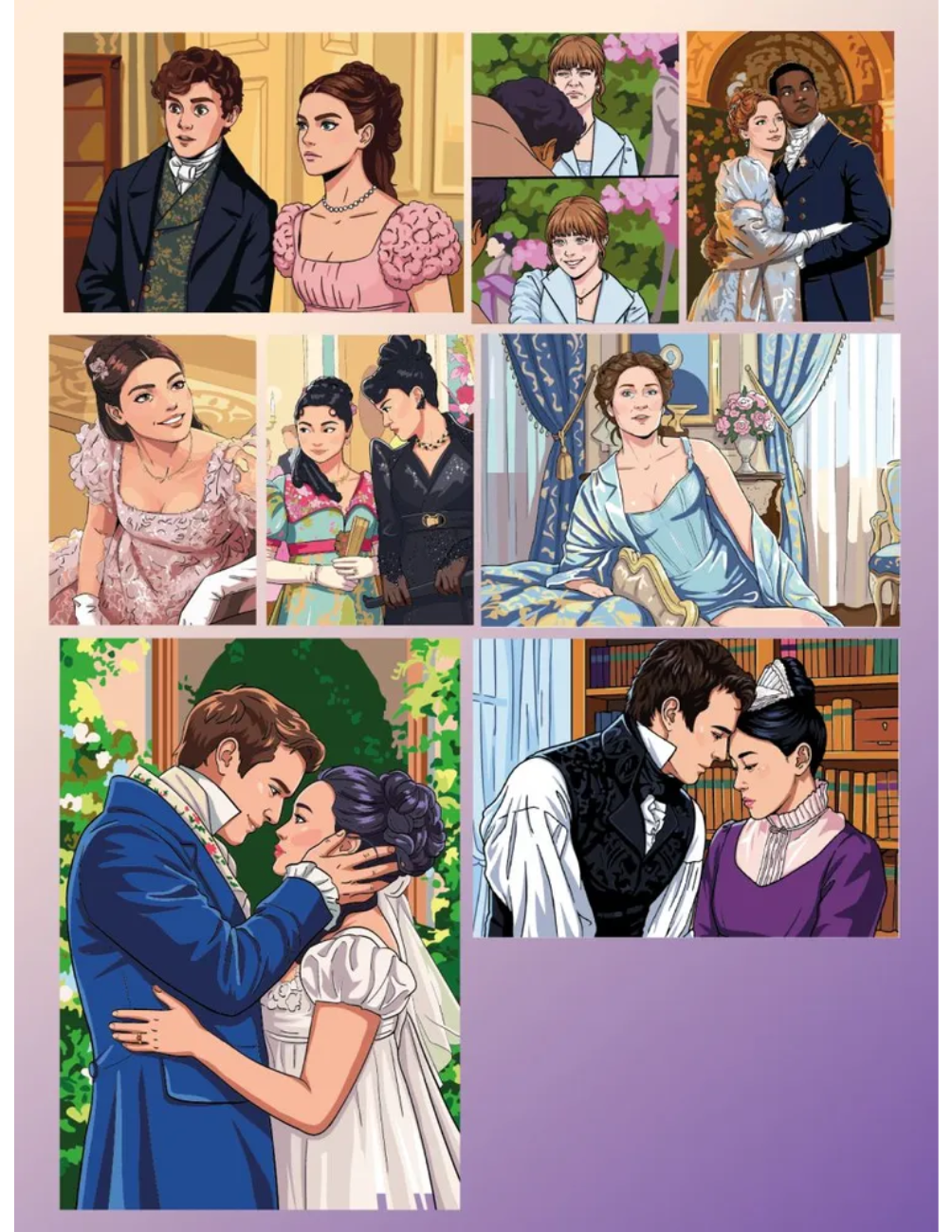 Bridgerton Mystery Color By Number Book | Printable PDF | Color by Number | Instant Digital Download
