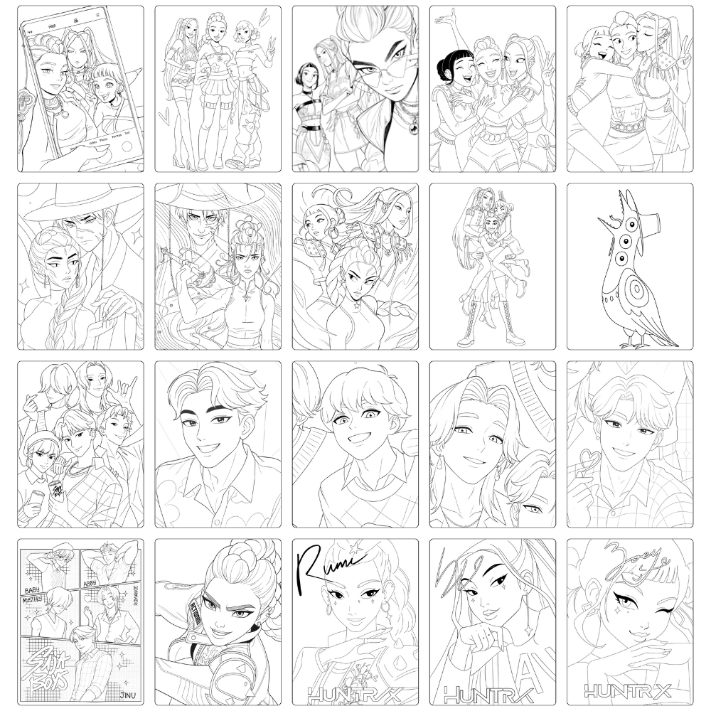 K-Pop Demon Hunters Coloring Book | 30 Printable Pages for Kids & Teens
