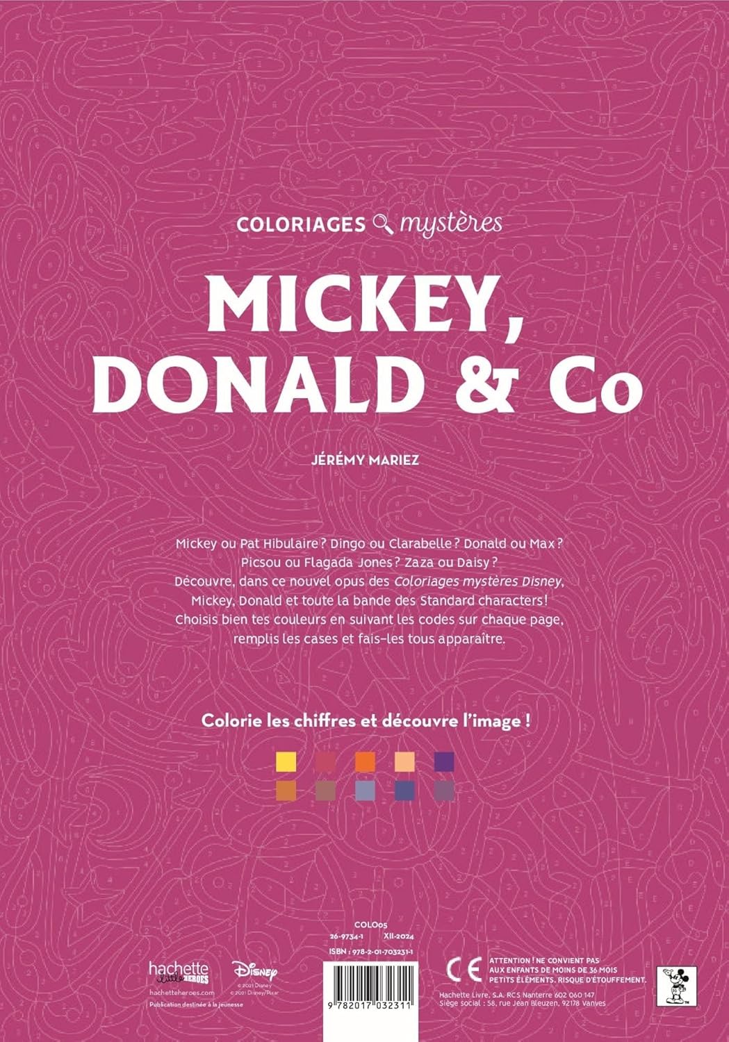 Disney Mickey, Donald & Friends – Mystery Color by Number Coloring Book (PDF)