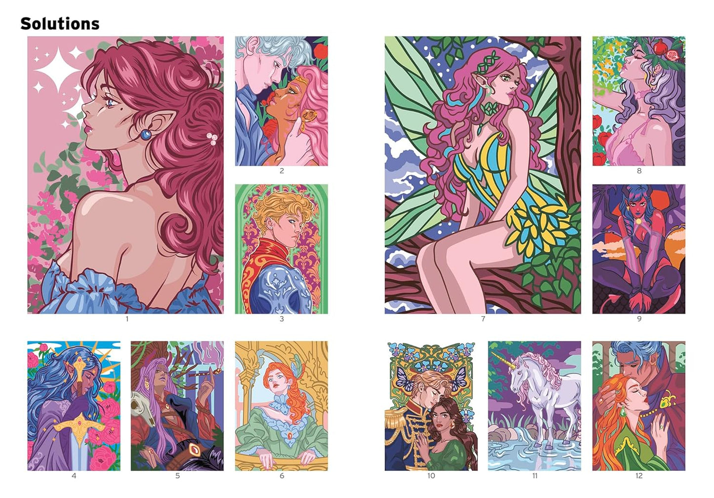 Mystery Color-by-Number – Romantasy Coloring Book (Fantasy Romance PDF)