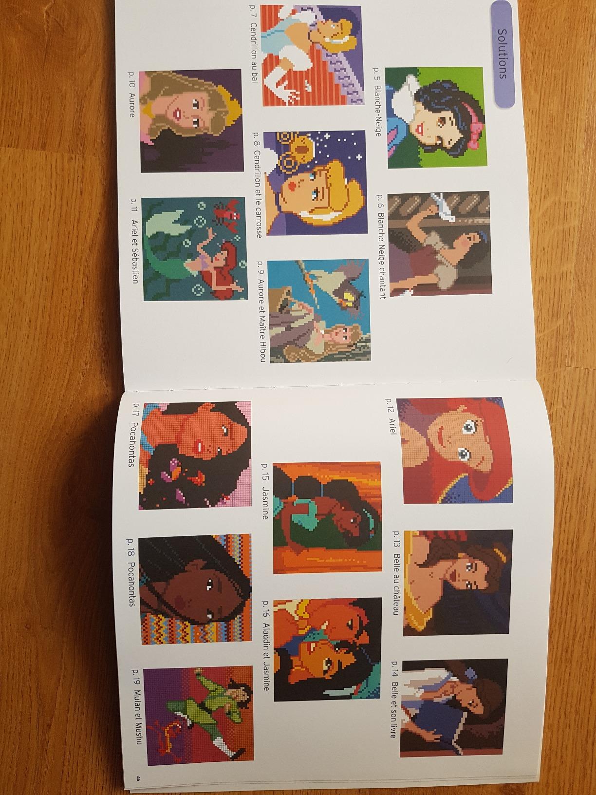 Disney Princesses & Fairies – Magic Squares Pixel Art Coloring Book