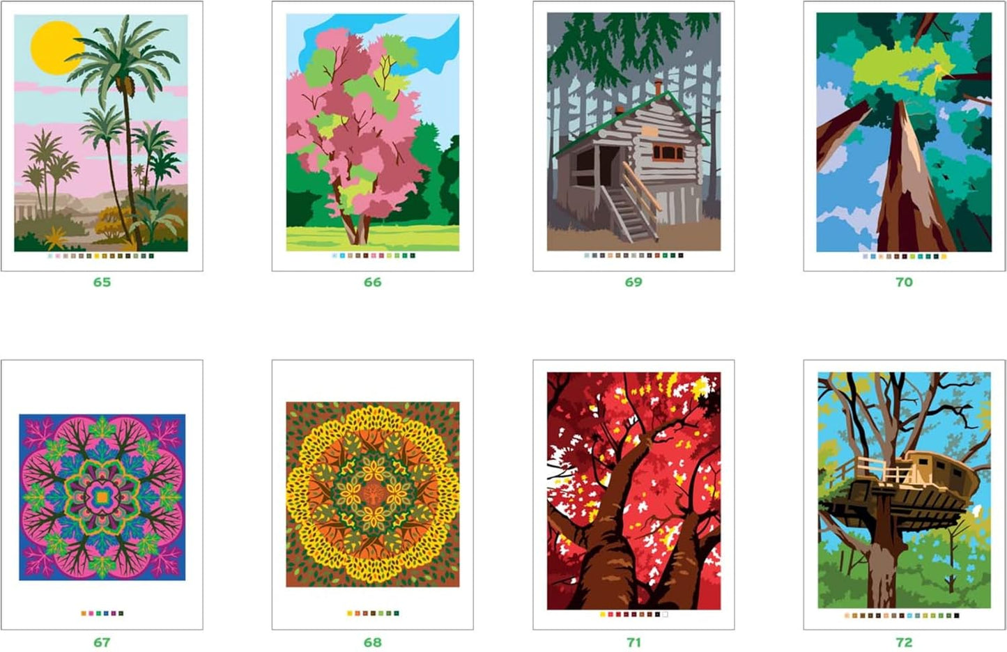 Mystery Color-by-Number – Trees of the World Coloring Book (PDF)