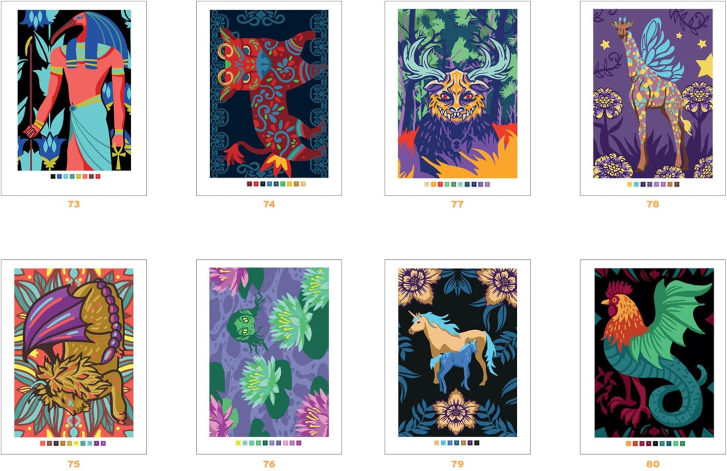 Mystery Color-by-Number – Fantastic Animals & Mythical Creatures Coloring Book (PDF)