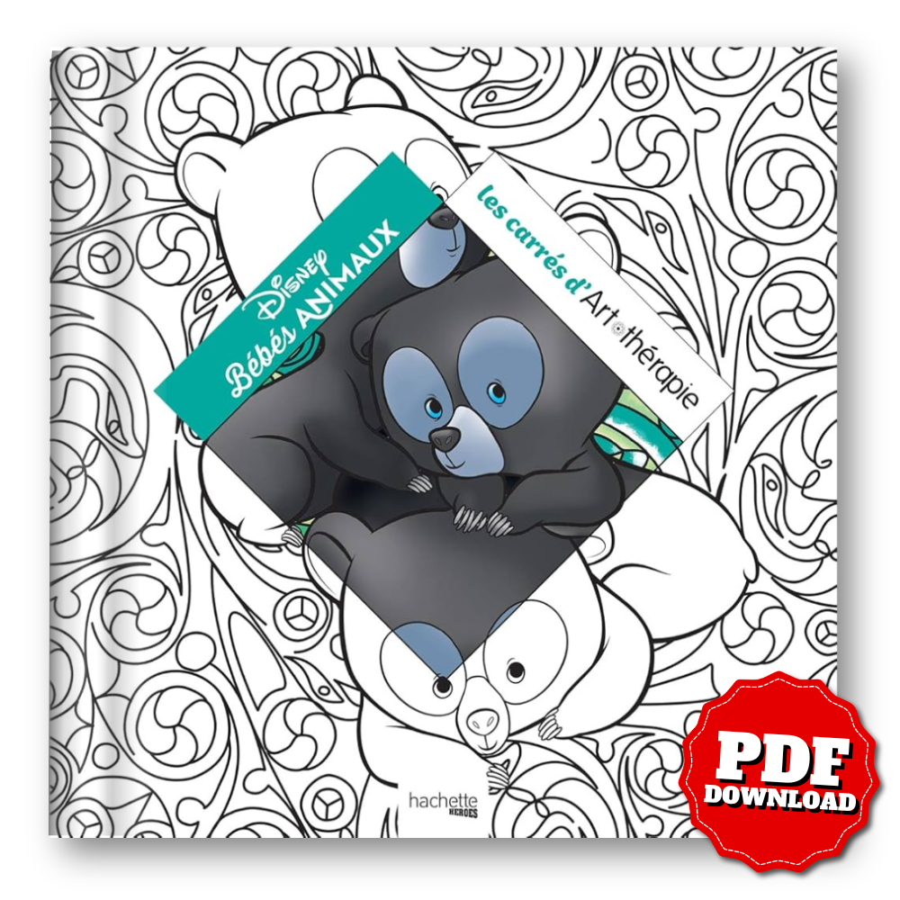 Disney – Baby Animals: Art Therapy Coloring Book (100 Pages, PDF)