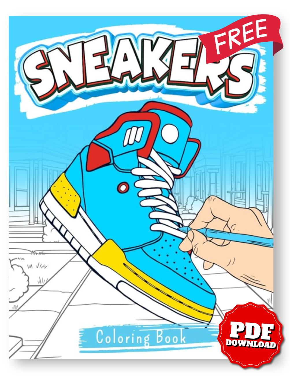 FREE Sneaker Coloring Book | 22 Printable Pages for Sneakerheads & Kid ...