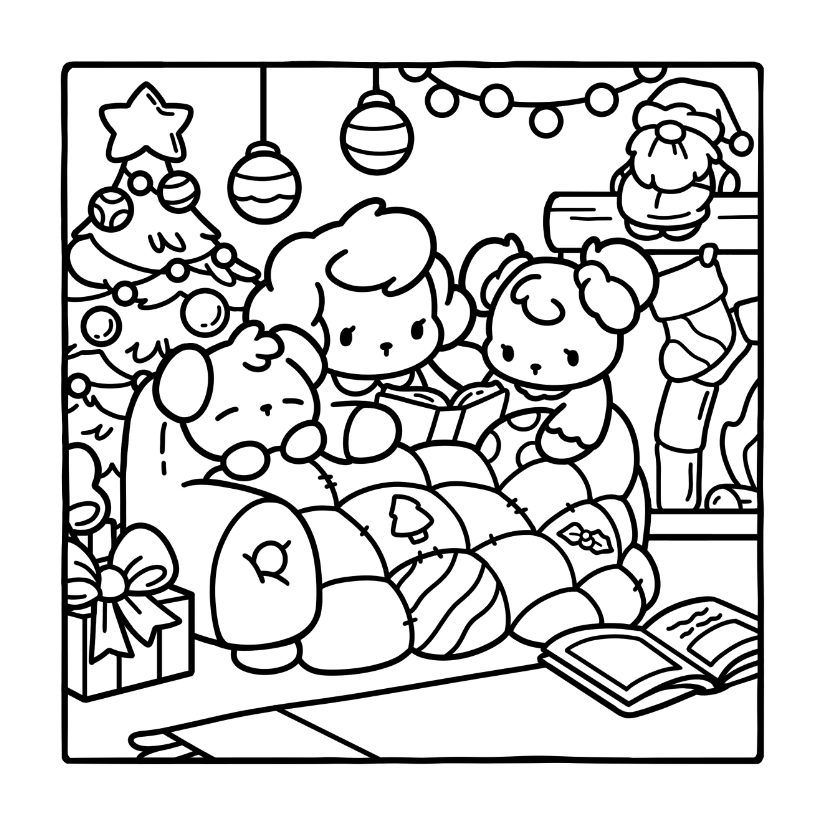 Merry Christmas Coloring Book | Cozy Holiday Pages for Kids & Adults