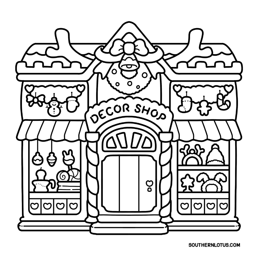 Xmas Corner Coloring Book | Cute & Easy Holiday Pages