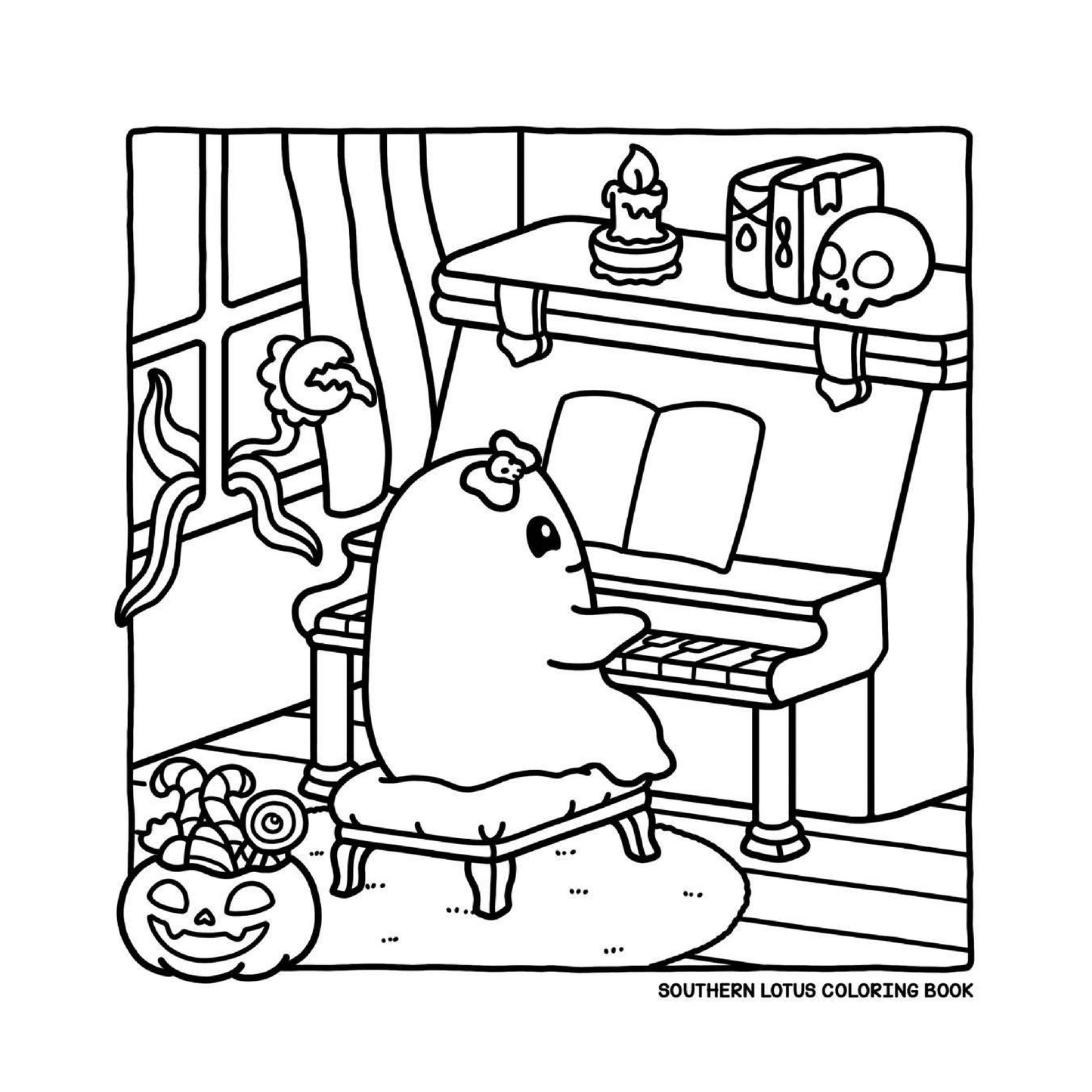 Very Demure, Very Spooky Coloring Book | Cute & Easy Halloween Pages for Kids