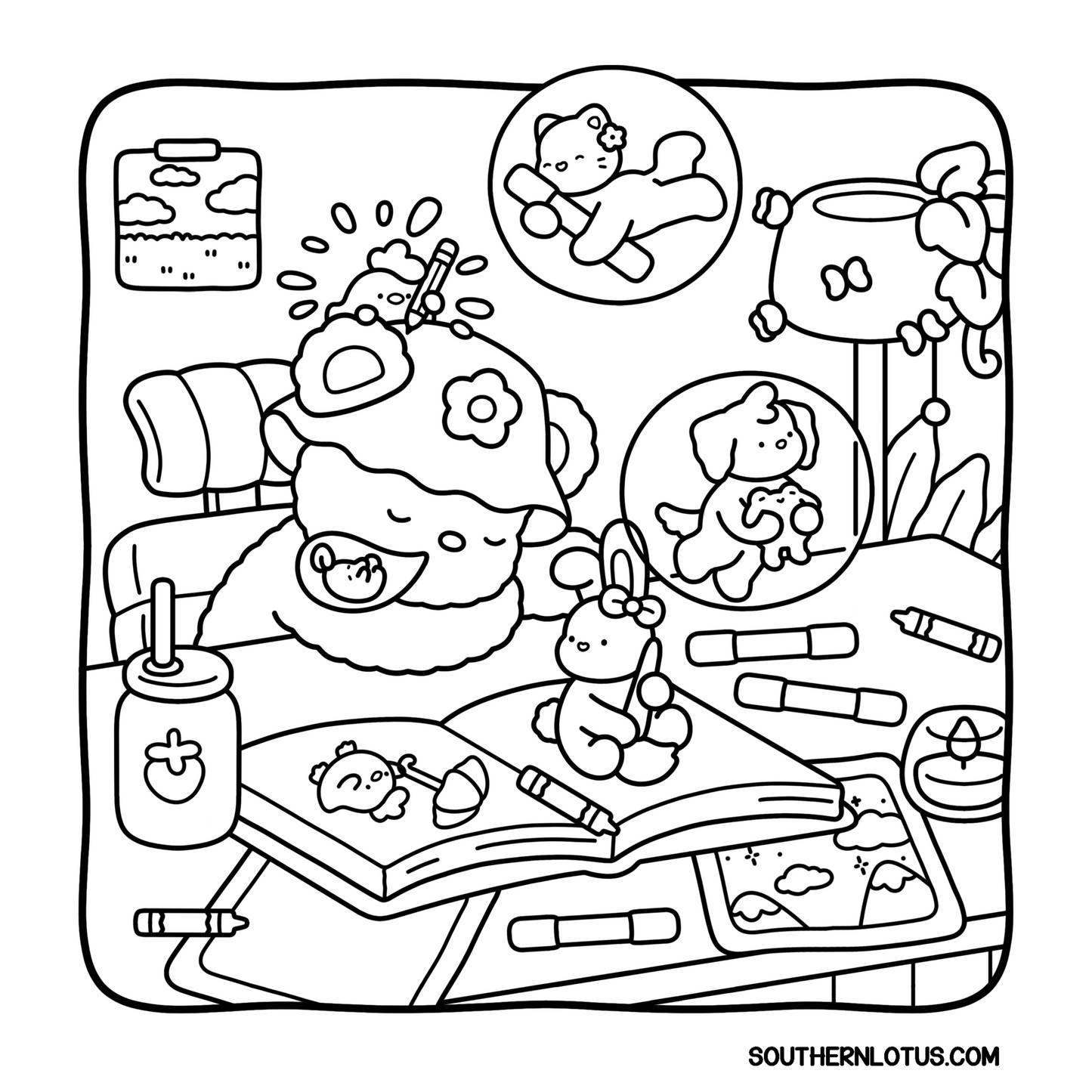 Dreamy Friends Coloring Book | Cute & Easy Pages for Kids