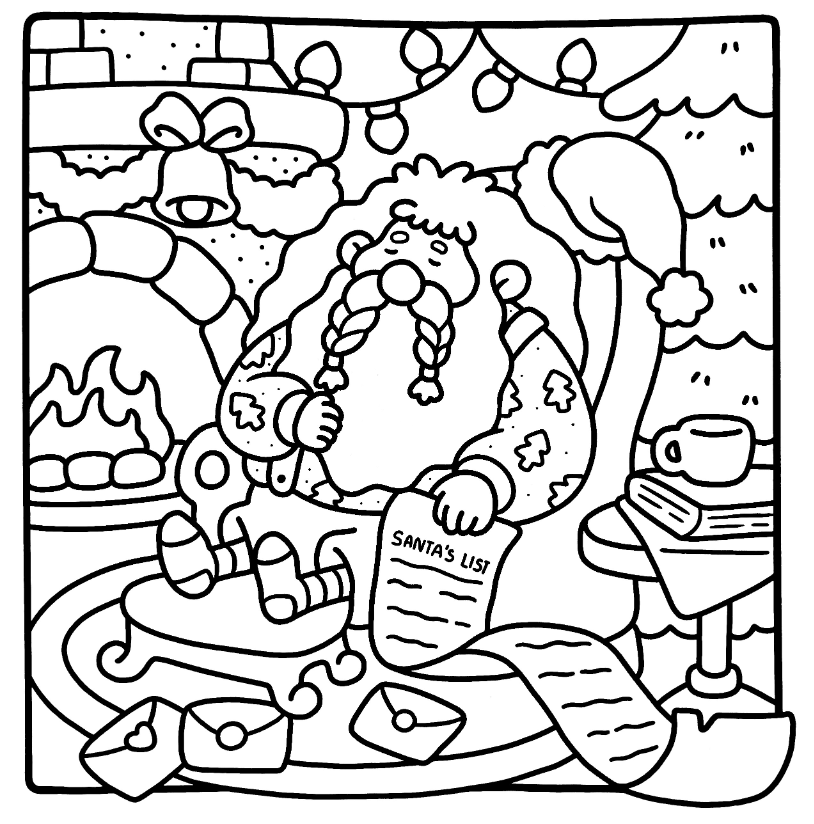 Cozy Christmas Coloring Book | Cute & Comfy Holiday Pages