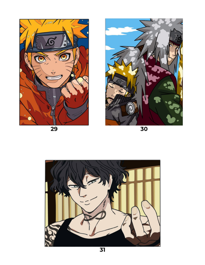 Mix Anime Cartoons Mystery Coloring Book PDF | Digital Download Color by Number Pages