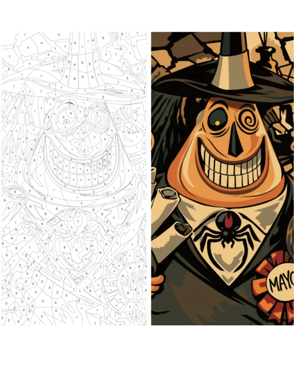 Darkline Mystery Color by Number Book PDF | Dark Fantasy Coloring Pages | Spooky Wedding Printable | Digital Download
