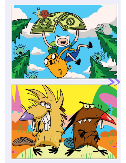 Funny Cartoon Mystery Coloring Book PDF – Color by Number | Kids Cartoon Coloring Pages | Digital Download