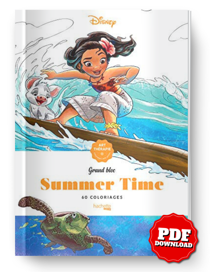 Disney Summer Time – Grand Coloring Block (60 Pages)