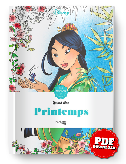 Disney Springtime – Grand Coloring Block (60 Pages)