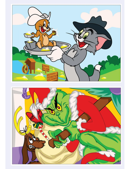 Funny Cartoon Mystery Coloring Book PDF – Color by Number | Kids Cartoon Coloring Pages | Digital Download