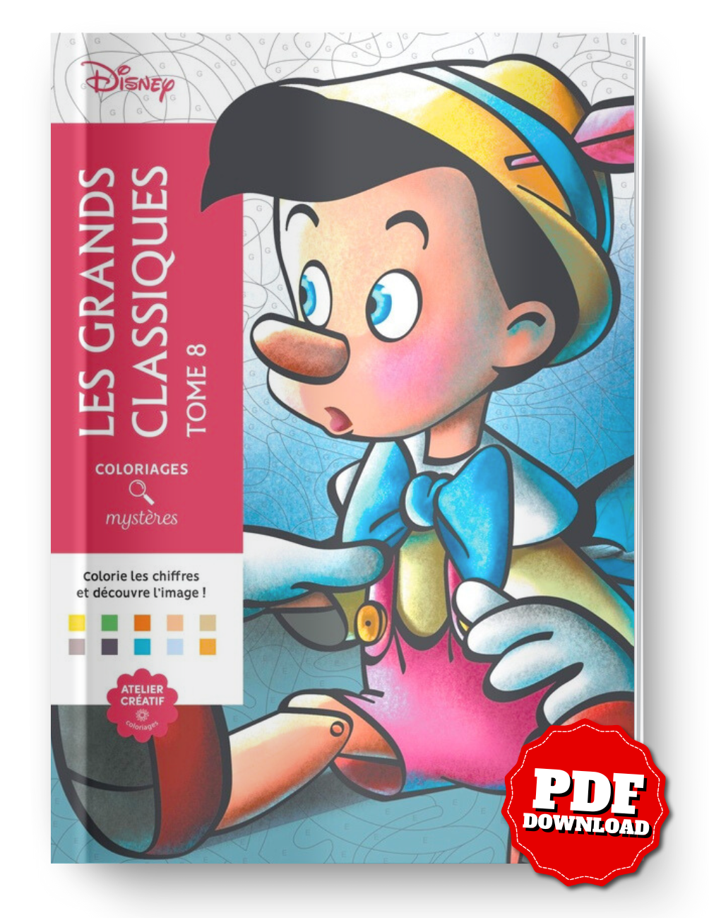 Disney Classic Characters – Mystery Color by Number Coloring Book Vol. 8