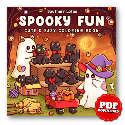 Spooky Fun Coloring Book | Cute & Easy Halloween Pages for Kids