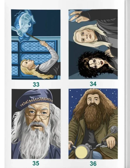 Harry Potter Mystery Coloring Book PDF | Wizard Magic Color by Number | Printable Digital Download