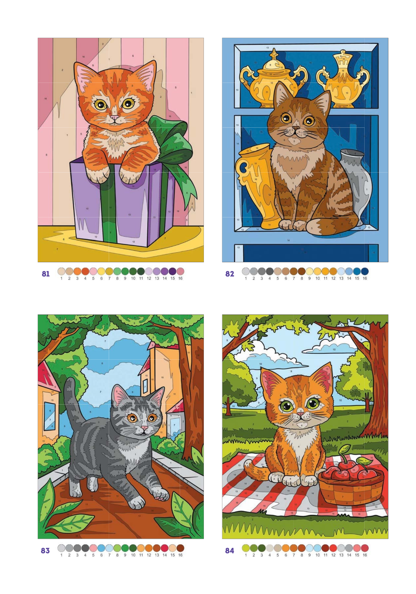 Cute Cats Color by Number | 100 Adorable Kitten Coloring Pages | Printable PDF | Instant Digital Download | Premium Coloring Book