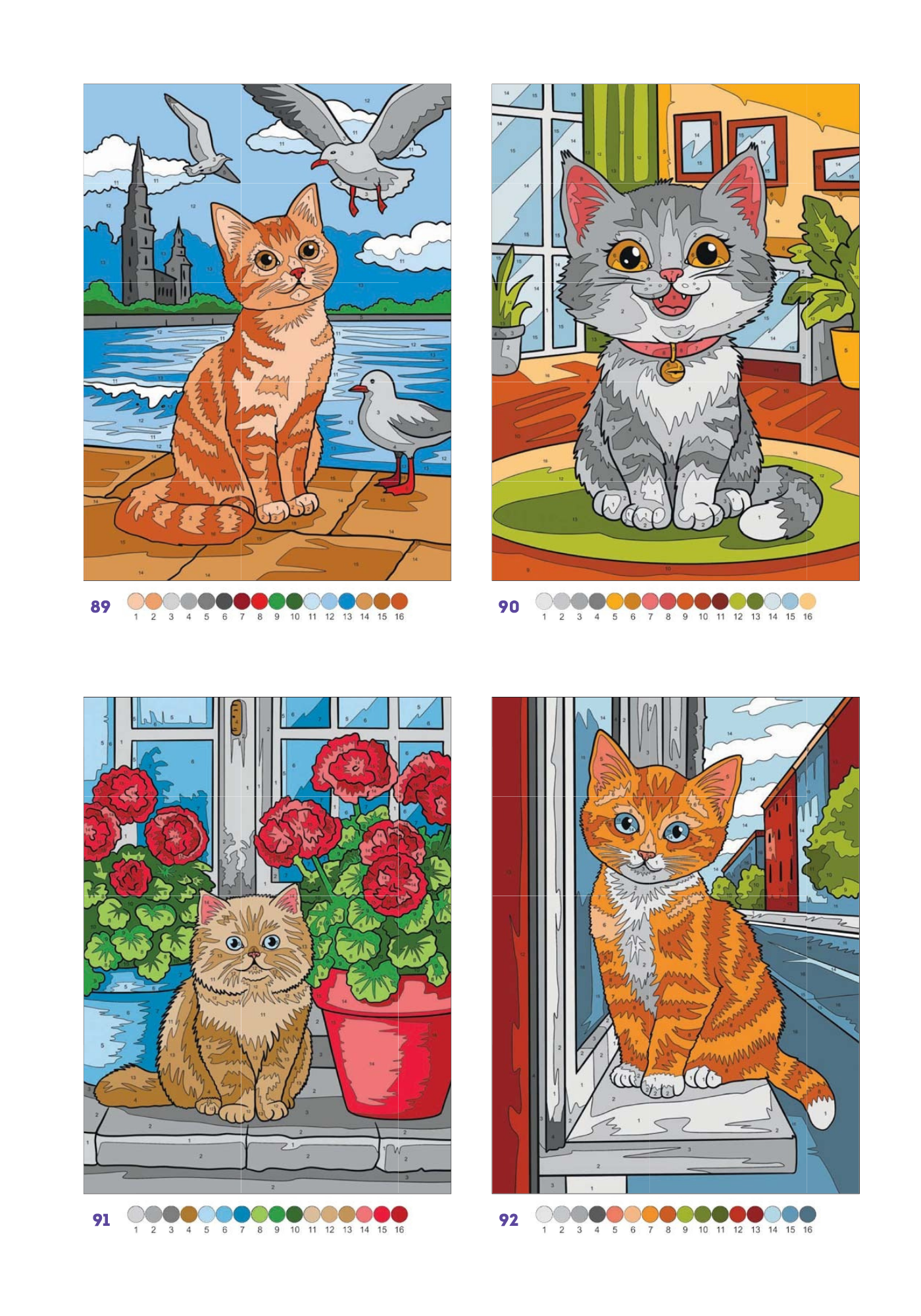 Cute Cats Color by Number | 100 Adorable Kitten Coloring Pages | Printable PDF | Instant Digital Download | Premium Coloring Book