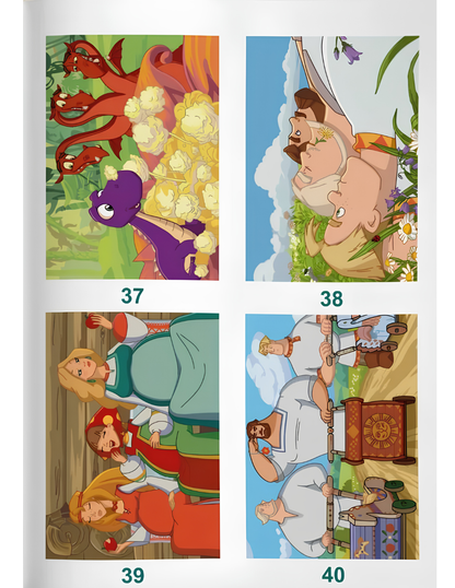 Three Bogatyrs Mystery Coloring Book PDF | Russian Cartoon Color by Number | Printable Digital Download