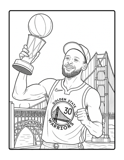 CURRY Coloring Book | Basketball Edition | Printable PDF