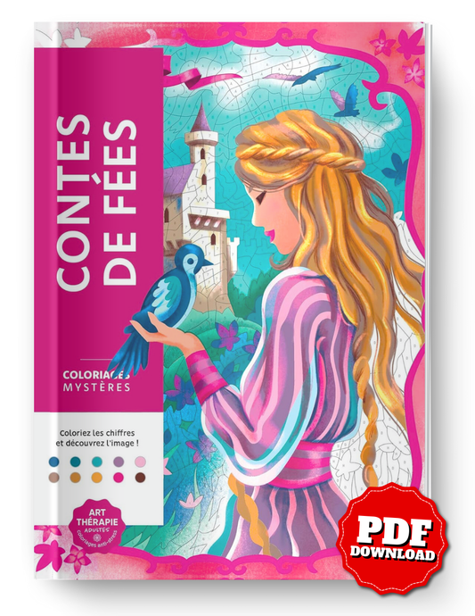 Mystery Color-by-Number – Fairy Tales Coloring Book (PDF)