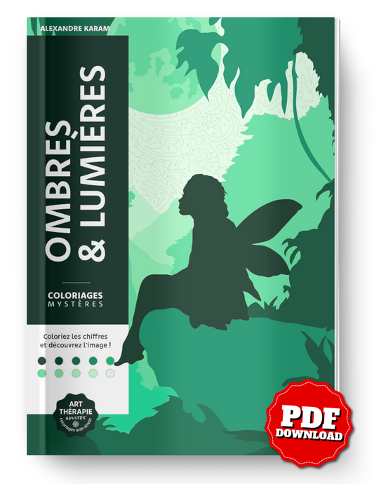 Shadows & Lights – Mystery Coloring Book | 100 Pages | Printable & iPad-Friendly