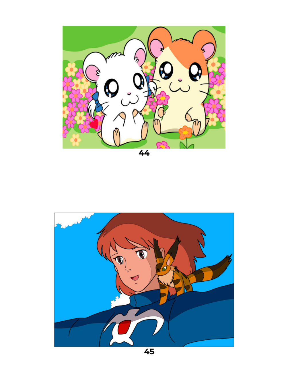 Mix Anime Cartoons Mystery Coloring Book PDF | Digital Download Color by Number Pages