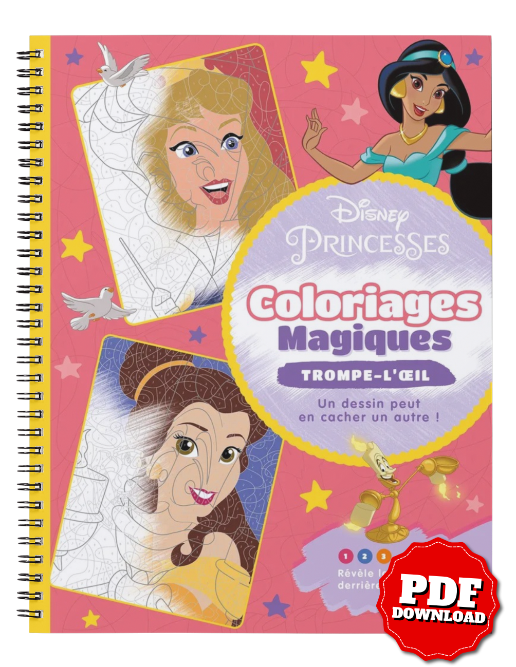 Disney Princesses – Magical Coloring Book | Hidden Images & Number Coloring | PDF Download