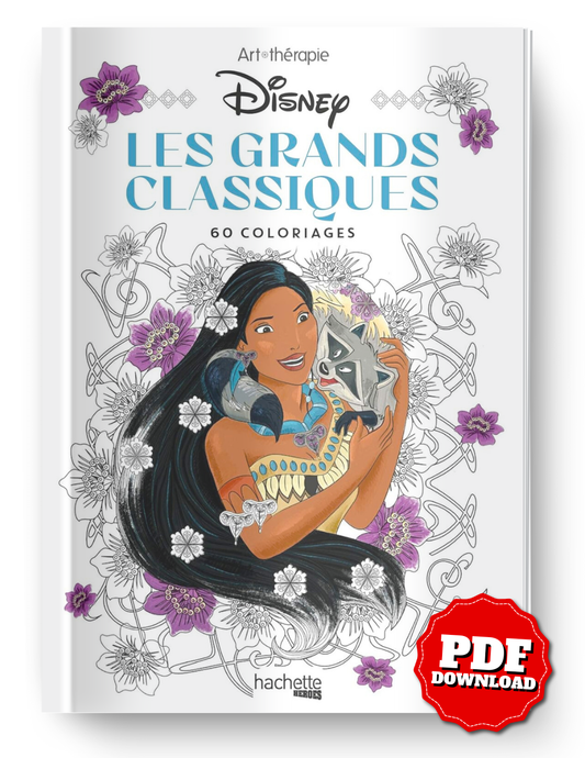 Disney Classic Characters – Art Therapy Coloring Book (60 Pages, PDF)