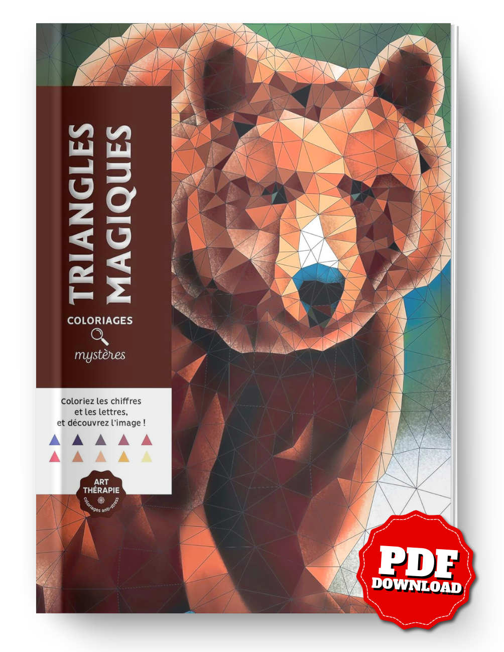 Mystery Coloring – Magic Triangles | Geometric Color-by-Code Art