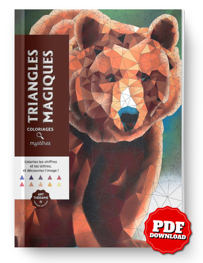 Mystery Coloring – Magic Triangles | Geometric Color-by-Code Art