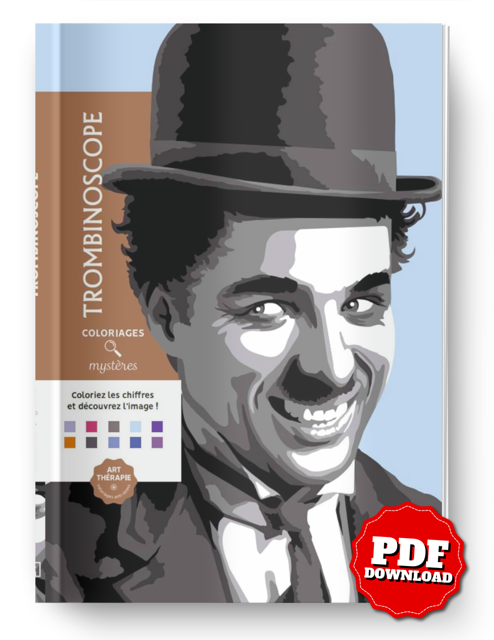 Mystery Color-by-Number – Famous Portraits Coloring Book (Trombinoscope) (PDF)