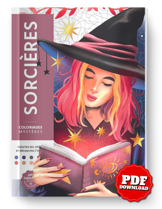 Mystery Coloring – Witches | Magical Color-by-Code Art