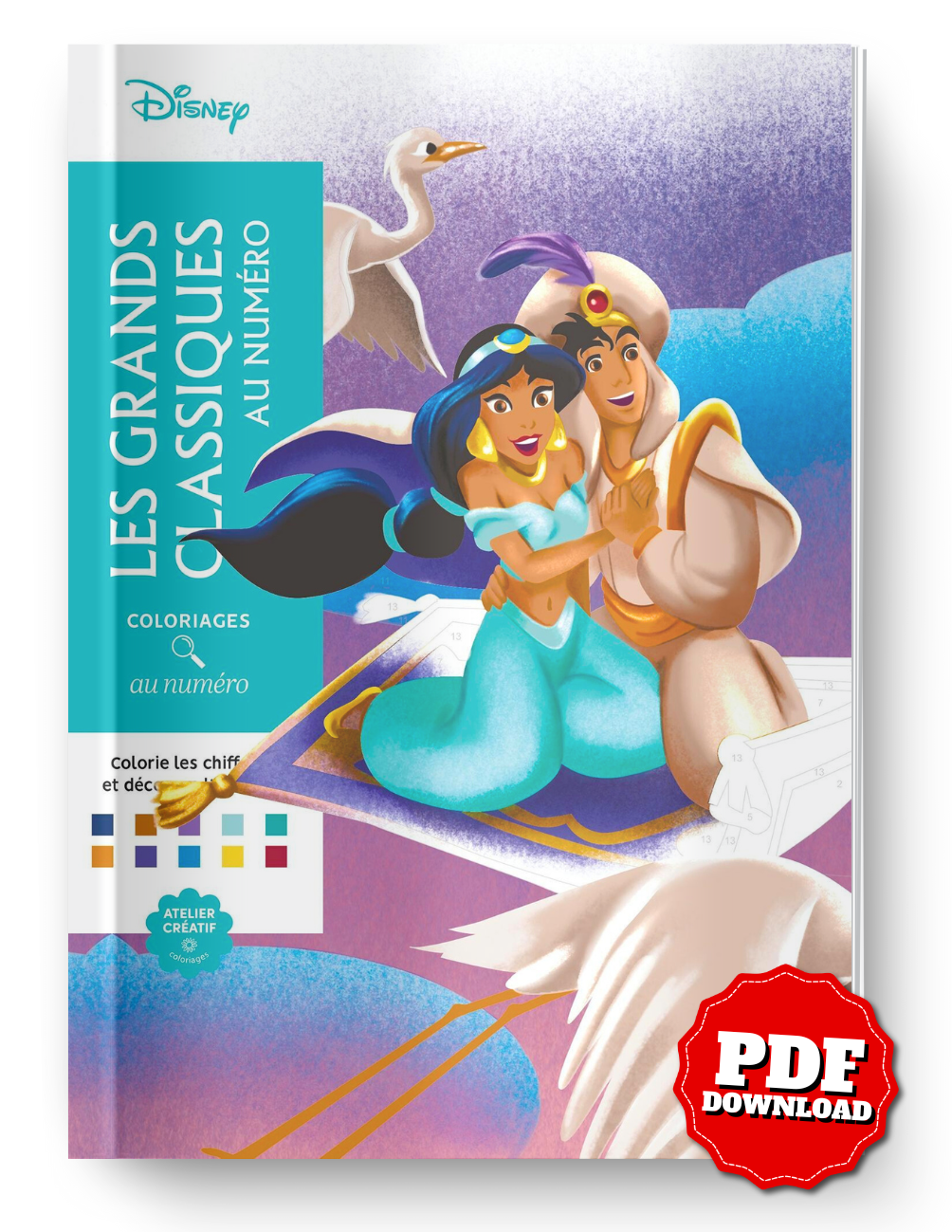Disney Classic Characters – Color by Number Coloring Book