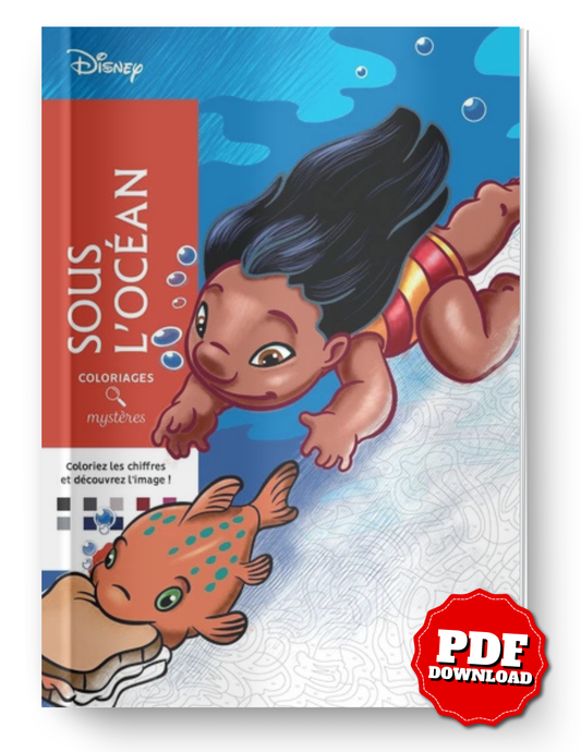 Disney Mystery Coloring Book – Under the Ocean | Printable PDF Download
